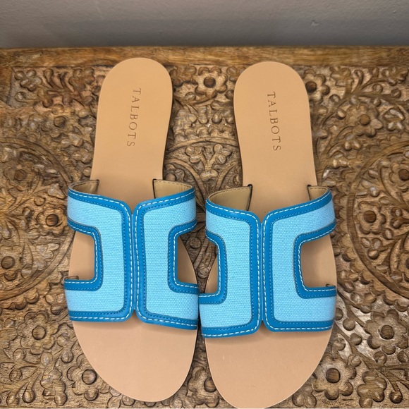 Talbots Women’s Hannah Slides Turquoise Sz 8 - Picture 5 of 7